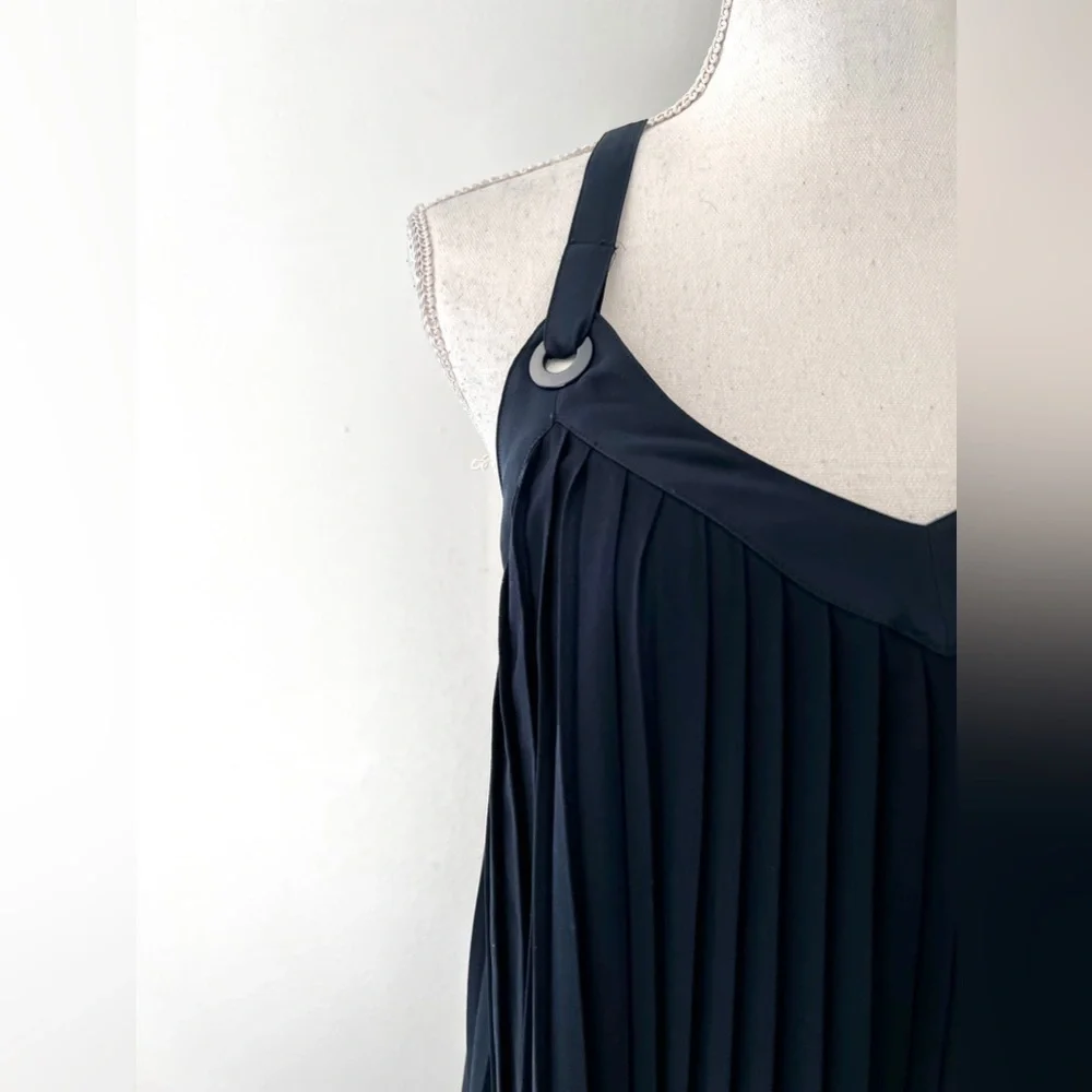 Michael Kors navy pleated maxi dress size small